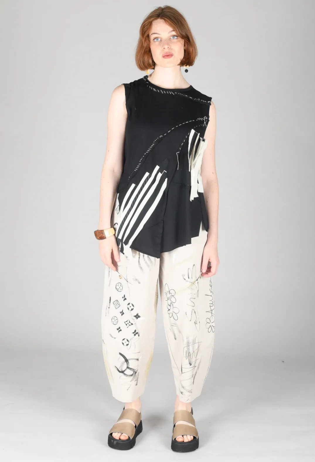 Tadashi Trousers^Signature Design Trousers in Beige
