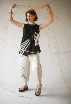 Tadashi Trousers^Signature Design Trousers in Beige