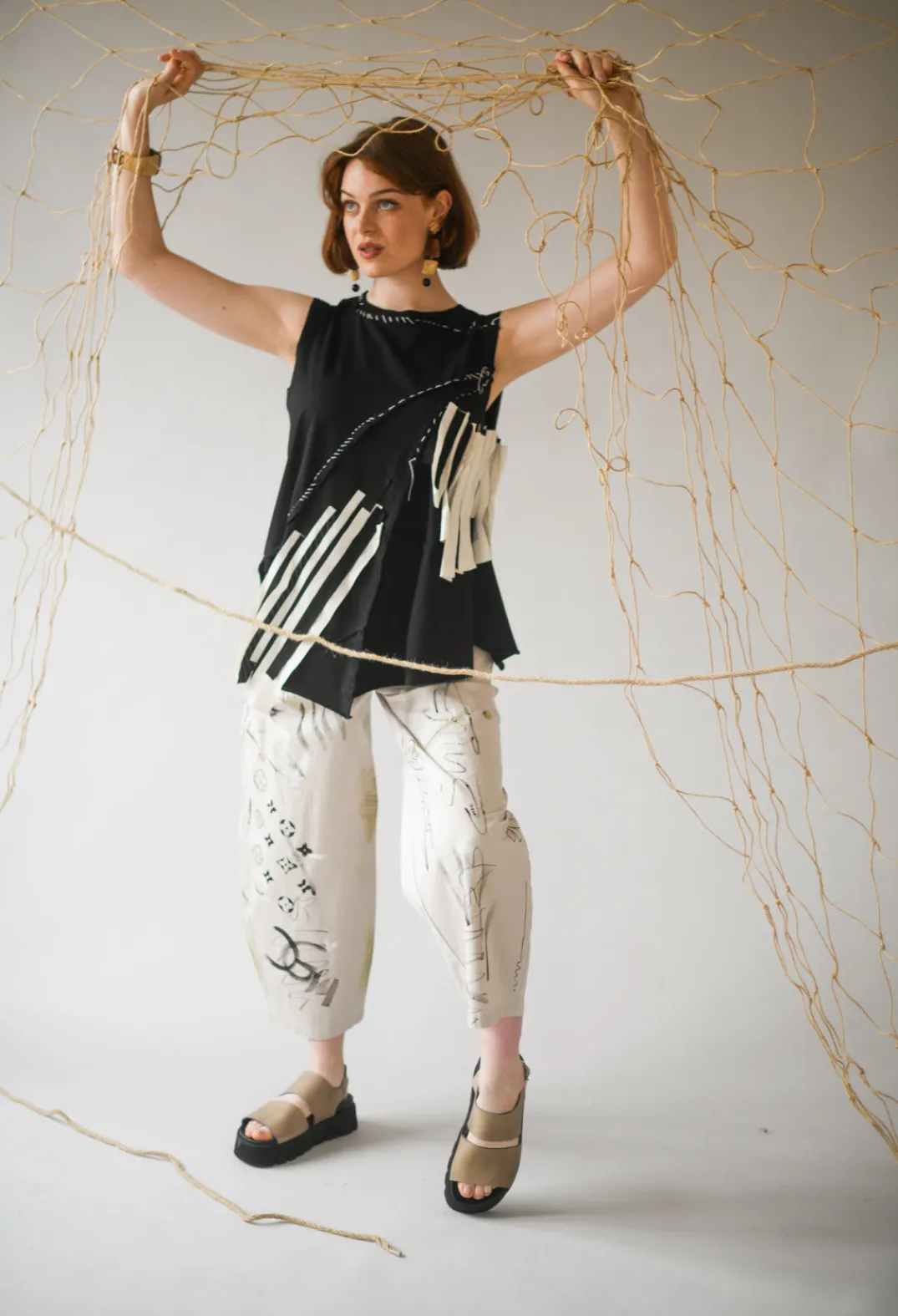 Tadashi Trousers^Signature Design Trousers in Beige