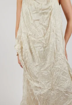 Rundholz Dip Dresses^Silk Asymmetrical Hem Dress in Eraser