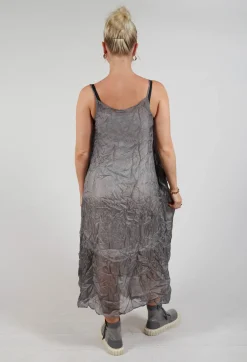 Rundholz Dip Dresses^Silk Asymmetrical Hem Dress in Pencil Cloud