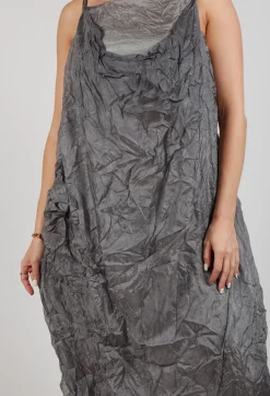 Rundholz Dip Dresses^Silk Asymmetrical Hem Dress in Pencil Cloud