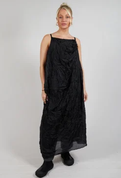 Rundholz Dip Dresses^Silk Asymmetrical Hem Dress in Black