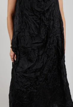 Rundholz Dip Dresses^Silk Asymmetrical Hem Dress in Black
