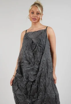 Rundholz Dip Dresses^Silk Asymmetrical Hem Dress in Coal Cloud