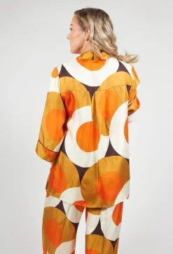 Beatrice B Shirts & Blouses^Silk Blouse in Circle Print
