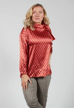 Niù Shirts & Blouses^Silk Bow Shirt in Vulcano