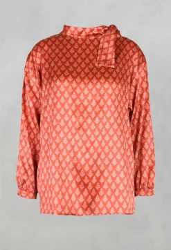 Niù Shirts & Blouses^Silk Bow Shirt in Vulcano