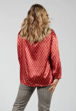 Niù Shirts & Blouses^Silk Bow Shirt in Vulcano