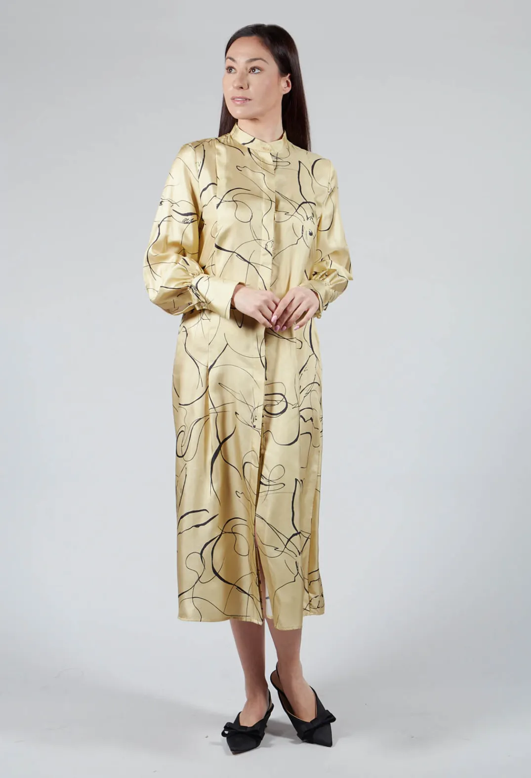 Beatrice B Dresses^Silk Chemiser Dress in Rabbit Print