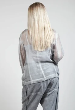 Rundholz Dip Jackets^Silk Crease Jacket in C.Coal 70% Cloud