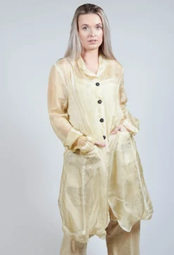 Rundholz Dip Coats^Silk Crease Overcoat in Wax Cloud