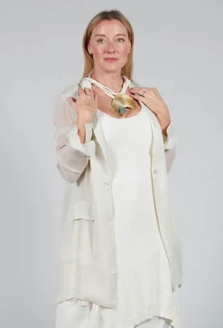 Masnada Jackets^Silk Lightweight Blazer in Chalk