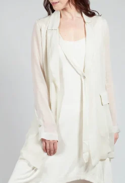 Masnada Jackets^Silk Lightweight Blazer in Chalk