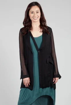 Masnada Jackets^Silk Lightweight Blazer in Black