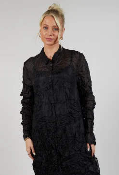 Rundholz Dip Dresses^Silk Shirt Dress in Black