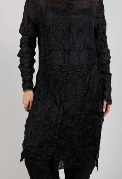 Rundholz Dip Dresses^Silk Shirt Dress in Black