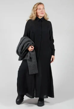 Isabel Benenato Shirts & Blouses^Silk Shirt Dress in Black