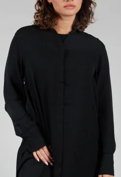 Isabel Benenato Shirts & Blouses^Silk Shirt Dress in Black