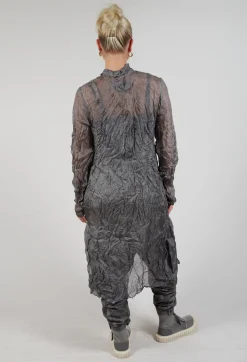 Rundholz Dip Dresses^Silk Shirt Dress in Pencil Cloud