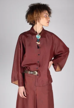 SOH Shirts & Blouses^Silk Shirt in Copper