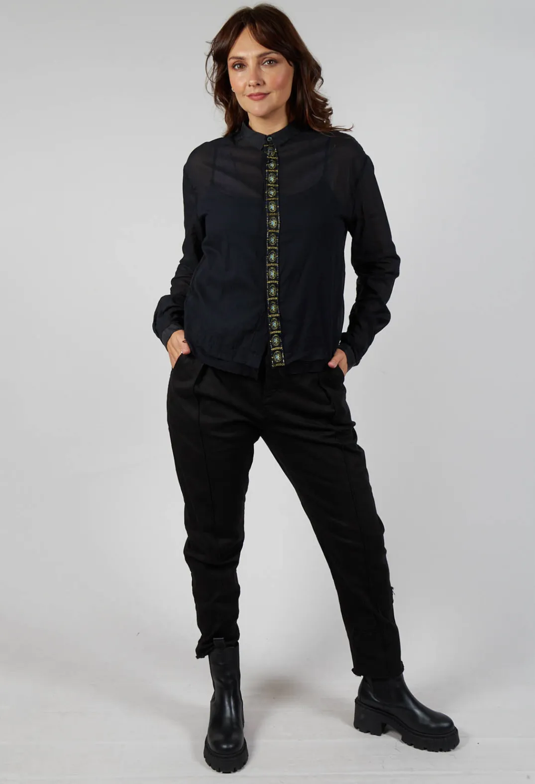 Umit Unal Shirts & Blouses^Silk Shirt in Dark Green