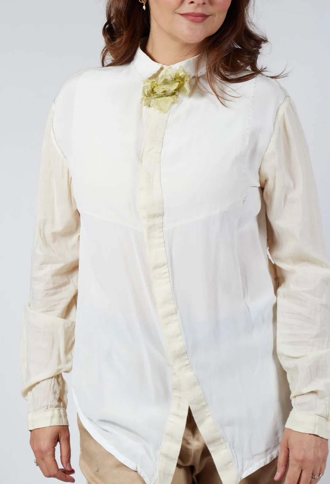 Umit Unal Shirts & Blouses^Silk Shirt in Light Yellow