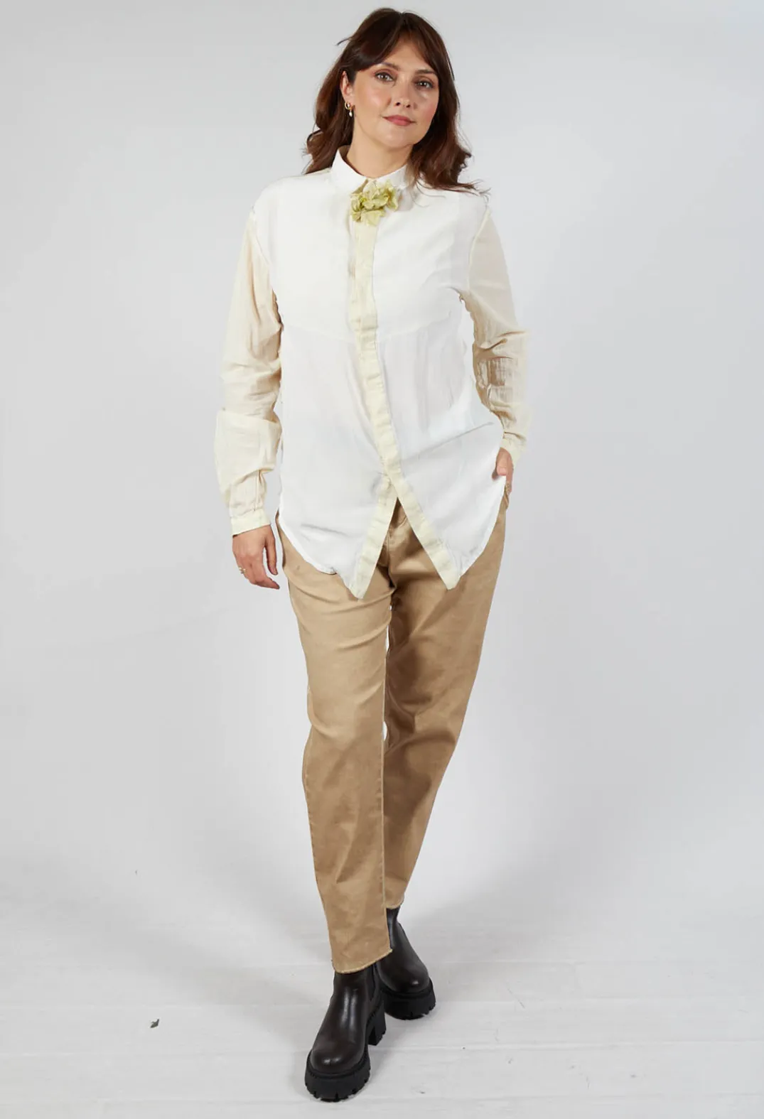 Umit Unal Shirts & Blouses^Silk Shirt in Light Yellow