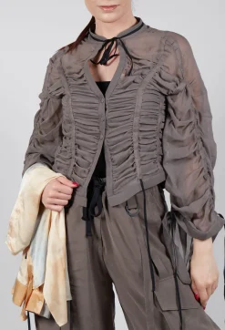Isabel Benenato Shirts & Blouses^Silk Shirt in Mud