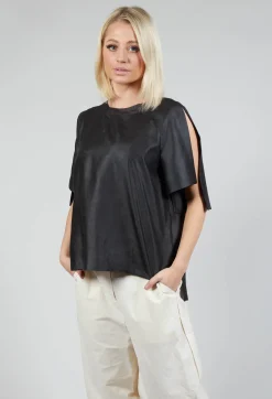 SOH Shirts & Blouses^Silk Slit Blouse in Mud Dyeing