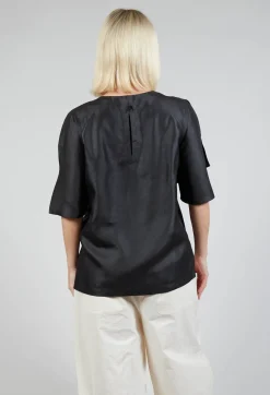 SOH Shirts & Blouses^Silk Slit Blouse in Mud Dyeing