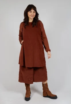 Album Di Famiglia Tops^Silk T-Shirt in Rust