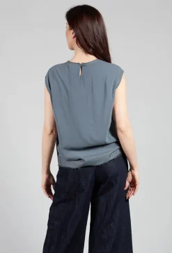 Aequamente Tops^Silk Vest Top in Asfalto