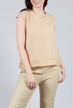 Aequamente Tops^Silk Vest Top in Juta
