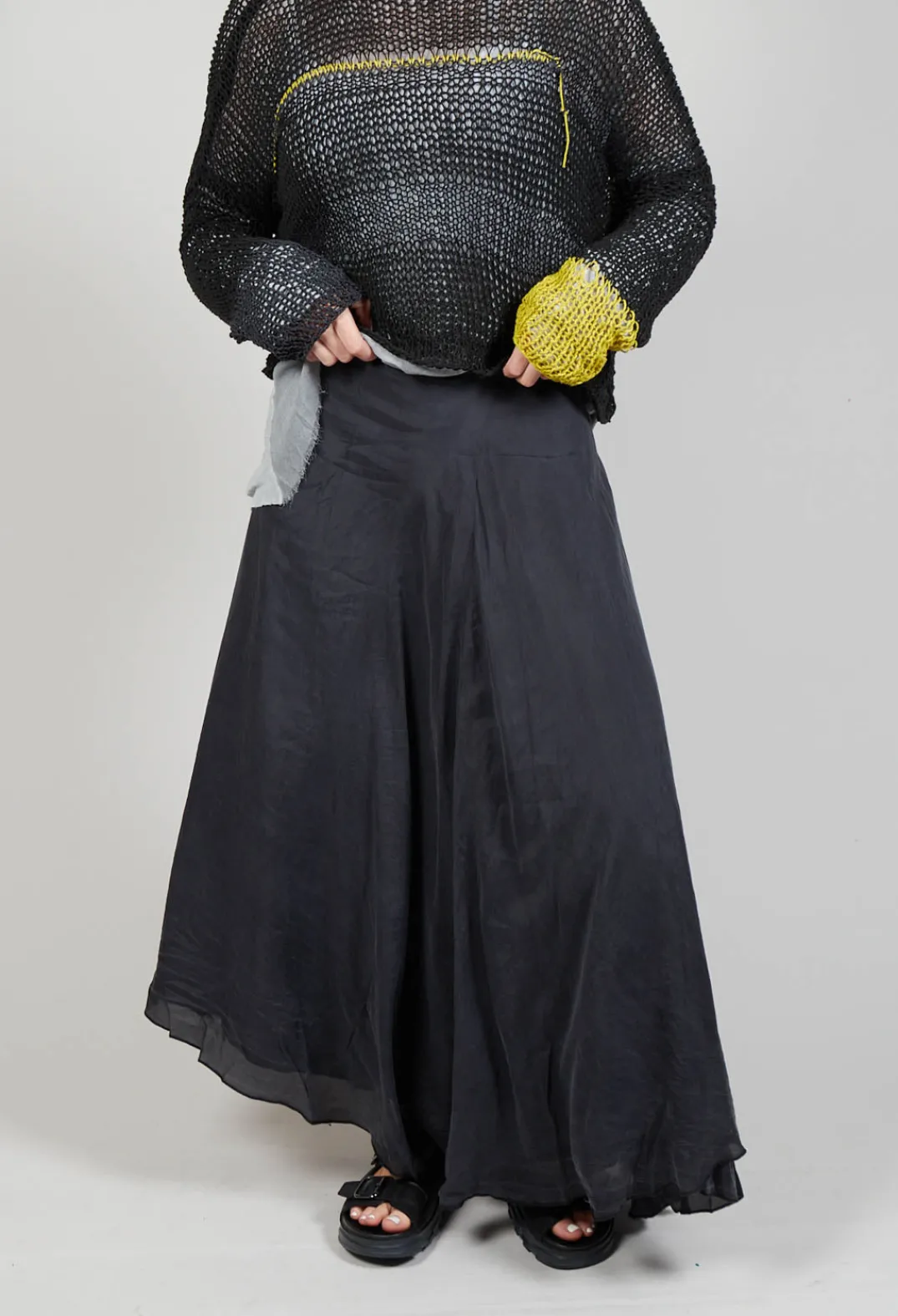 Umit Unal Skirts^Silk Wrap Skirt in Black