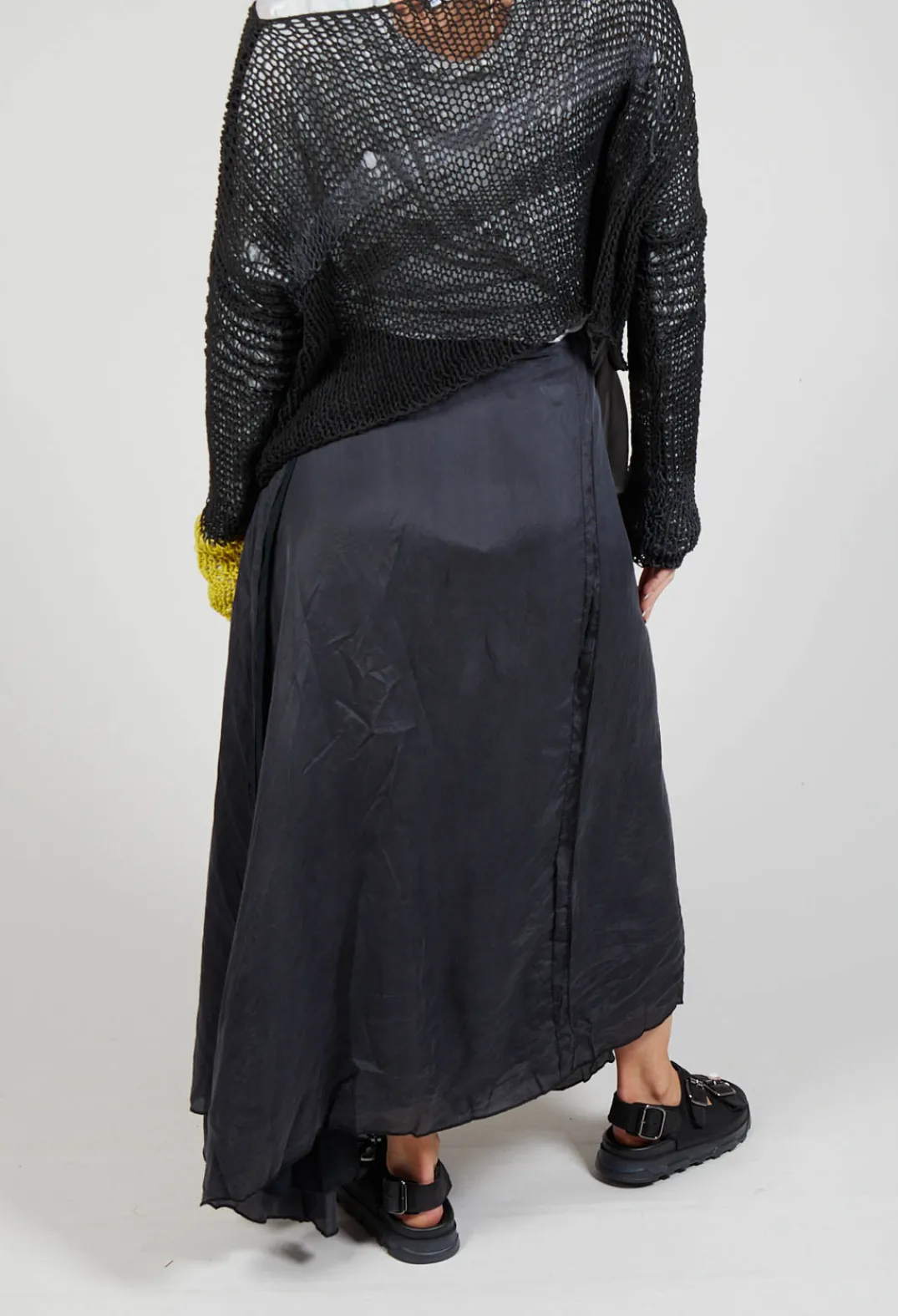 Umit Unal Skirts^Silk Wrap Skirt in Black