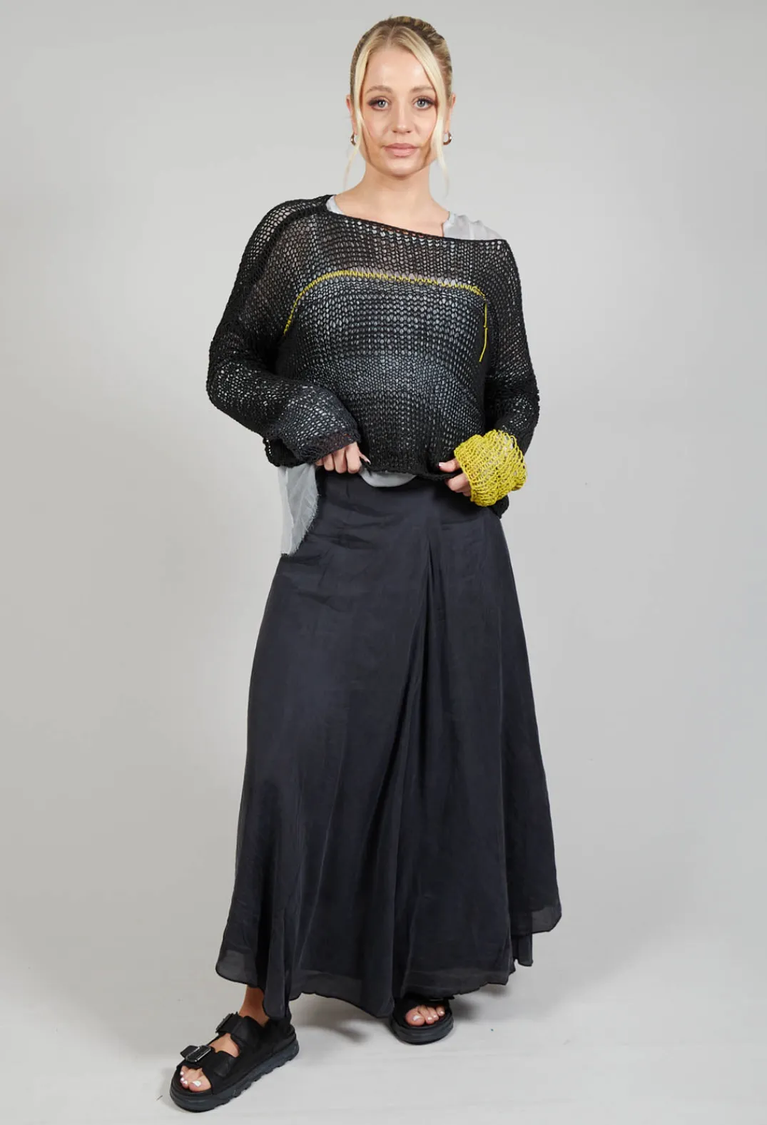 Umit Unal Skirts^Silk Wrap Skirt in Black
