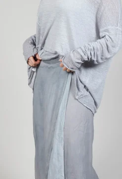 Umit Unal Skirts^Silk Wrap Skirt in Silver Grey