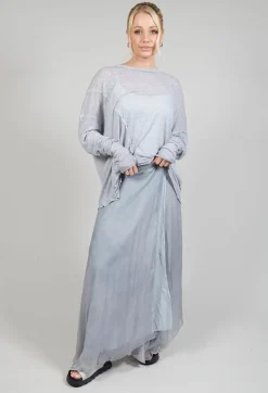 Umit Unal Skirts^Silk Wrap Skirt in Silver Grey