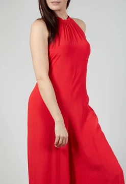 Beatrice B Jumpsuits^Silk-Blend Crepe Jumpsuit in Red