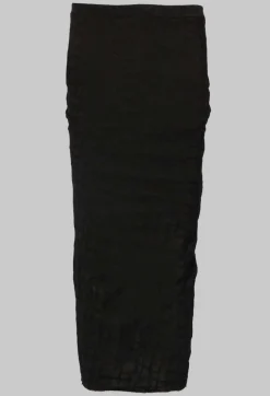 Un-namable Skirts^Silky Slim Skirt with Split in Black