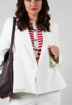 Malloni Jackets^Single Breasted Blazer in Latte