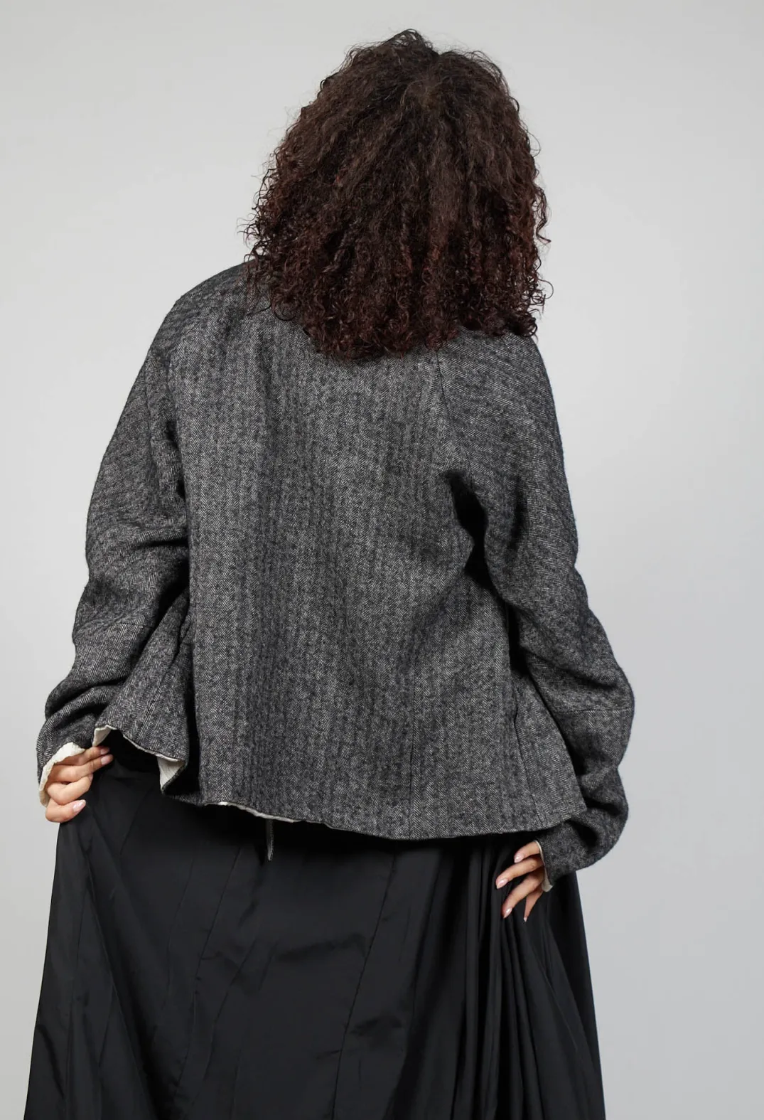 Marc Point Jackets^Single Button Herringbone Blazer in Grey