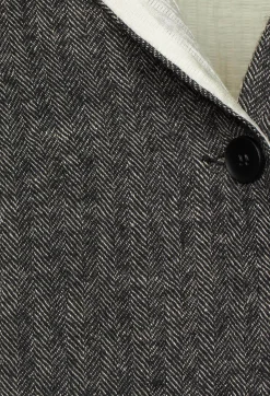 Marc Point Jackets^Single Button Herringbone Blazer in Grey