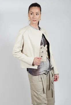 Ixos Jackets^Sinister Pelle Jacket in Sabbia