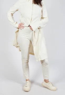 Rundholz Dip Trousers^Skinny Fit Mid-Waist Trousers in Greige
