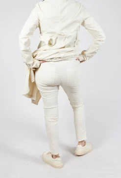 Rundholz Dip Trousers^Skinny Fit Mid-Waist Trousers in Greige