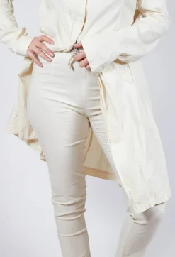 Rundholz Dip Trousers^Skinny Fit Mid-Waist Trousers in Greige