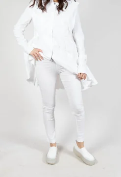 Rundholz Dip Trousers^Skinny Fit Mid-Waist Trousers in Semi Bleach