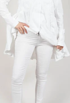Rundholz Dip Trousers^Skinny Fit Mid-Waist Trousers in Semi Bleach